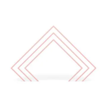 Pink triangle level arch geometric base foundation creative 3d element pres.. イラスト素材