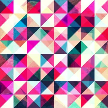 Pink triangle seamless pattern Stock Illustration