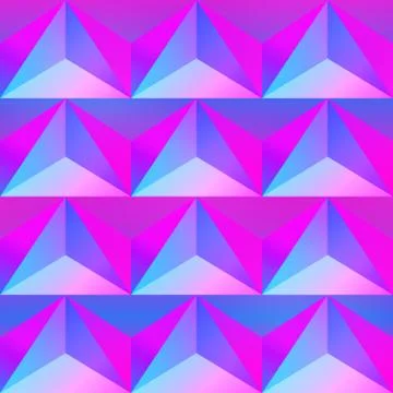 Pink triangle seamless pattern Stock Illustration