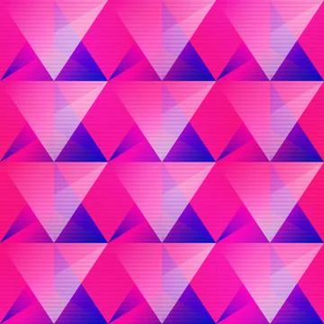 Pink triangle seamless pattern Stock Illustration