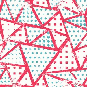 Pink triangles seamless pattern Stock Illustration
