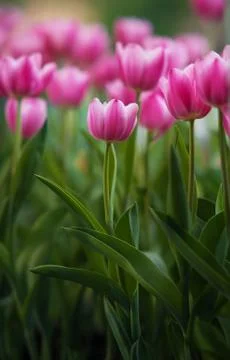 Pink Tulips Stock Photos