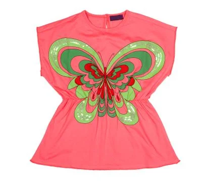 Pink tunic with applique Stock Photos