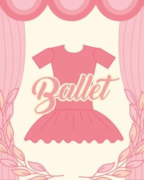 Pink tutu clothes ballet elegance Stock Illustration