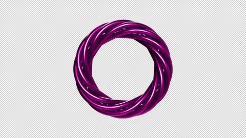 Pink twisted cylinder loop animation Video stock 314940419