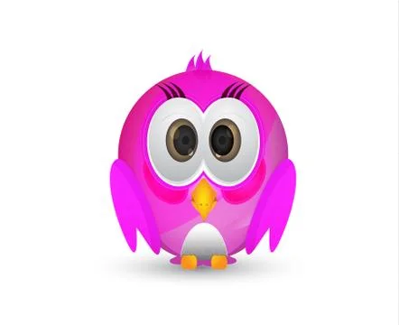Pink twitter bird Stock Illustration