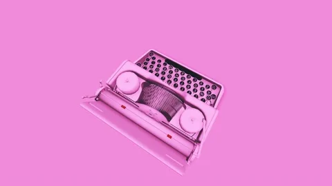 Pink Typewriter 스톡 동영상 154645357