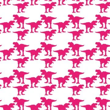 Pink Tyrex Silhouette Pattern Stock Illustration