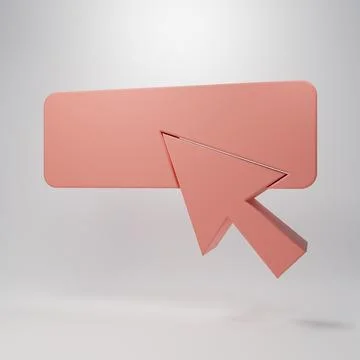 Pink UI or UX design icon isolated on pink background. Minimalism concept. .. Stock Illustration