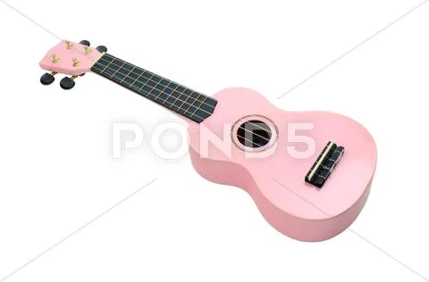 Pink ukulele Stock Photos