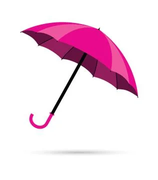 Pink umbrella Stock Illustration