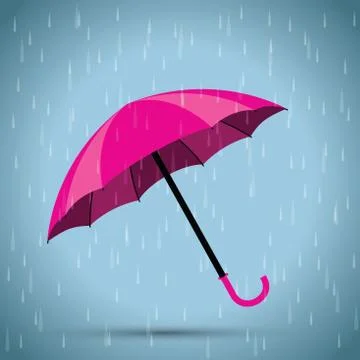 Pink umbrella Stock Illustration