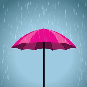Pink umbrella Stock Illustration