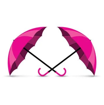 Pink umbrella Illustrazione stock