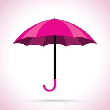 Pink umbrella Stock Illustration