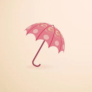 Pink umbrella Stock Illustration