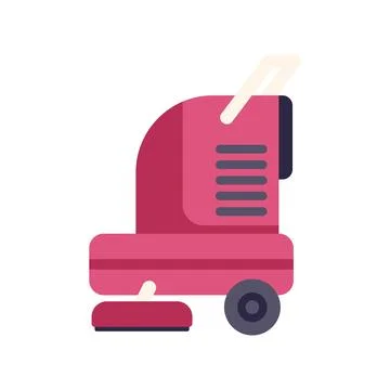 Pink vacuum cleaner cleaning dusting machine housework icon Illustrazione stock