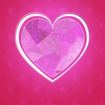 Pink valentine heart background Stock Illustration
