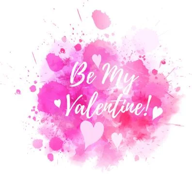 Pink Valentine splash Stock Illustration