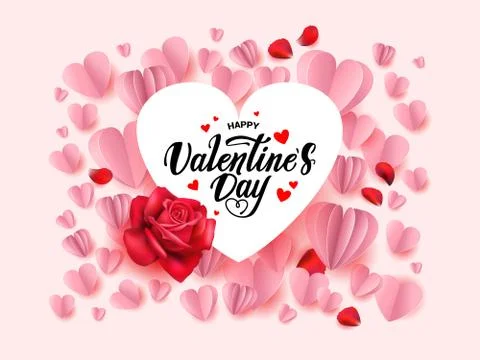 Pink Valentines day vector Stock Illustration
