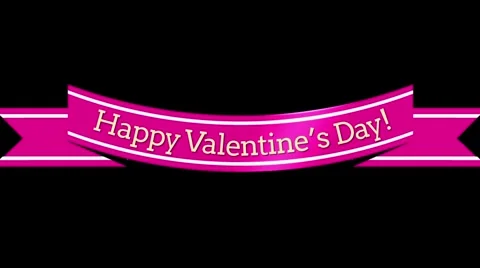Pink Valentines ribbons Stock After Effects