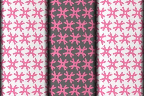 Pink vector eps seamless pattern design template. Stock Illustration