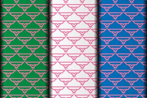 Pink vector eps seamless pattern design element. Stock Illustration