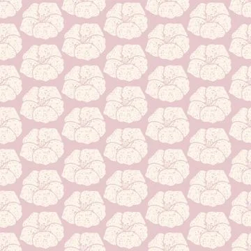 Pink vector floral repeat seamless pattern. Romantic geranium flowers. Stock Illustration