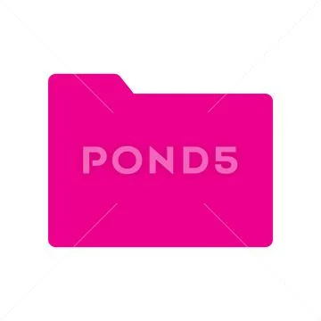 Pink vector folder icon isolated on white background: Royalty Free ...