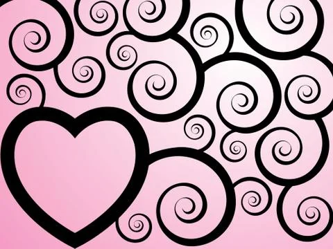 Pink vector hearts Stock Illustration