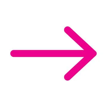 Pink vector right arrow icon isolated on white background Stock Illustration