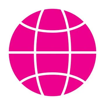 Pink vector solid web icon isolated on white background 스톡 일러스트