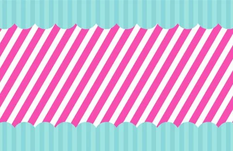 Pink vector template of invitation card for little girl. Printable colorful i Stock Illustration