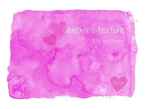 Pink vector watercolor background. Stock Illustration