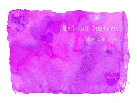Pink vector watercolor background. Stock Illustration