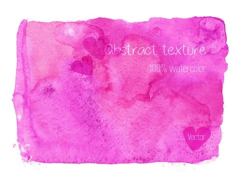 Pink vector watercolor background. Stock Illustration