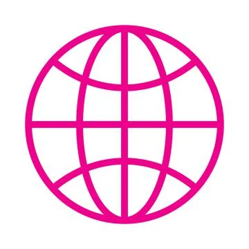 Pink vector web icon isolated on white background Stock Illustration