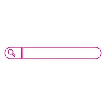 Pink vector website search line icon isolated on white background Illustrazione stock