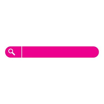 Pink vector website search solid icon isolated on white background Stock Illustration