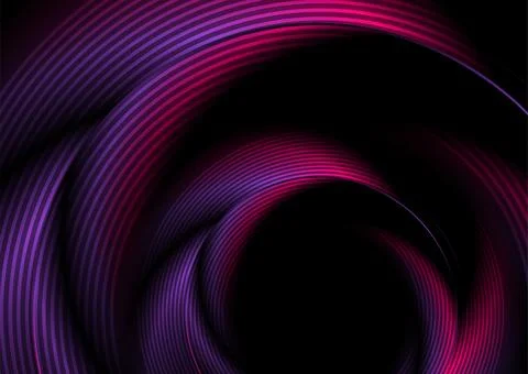 Pink violet blurred glossy circles and radial lines abstract glowing geometri イラスト素材