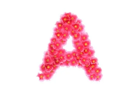 Pink violets letter A Ilustración de archivo