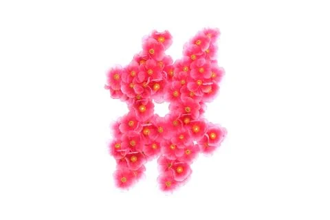 Pink violets symbol # Stock Illustration