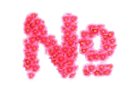 Pink violets symbol Stock Illustration