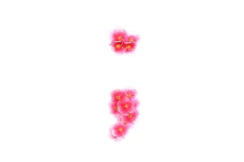 Pink violets symbol ; Stock Illustration