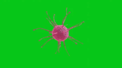Pink virus on green screen Stock Footage 148598450