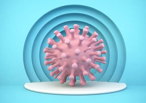 Pink virus target Stock Illustration