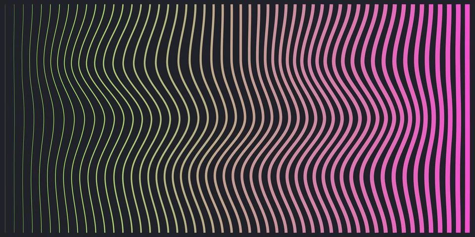 Pink vs Green lines effect Stock Illustration