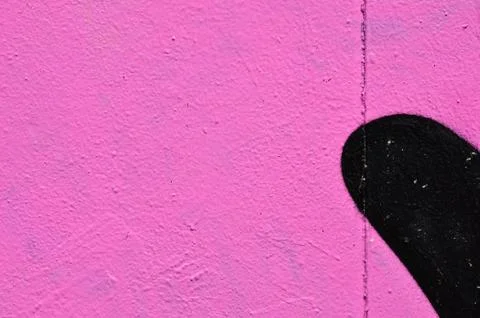Pink wall black shape Foto stock