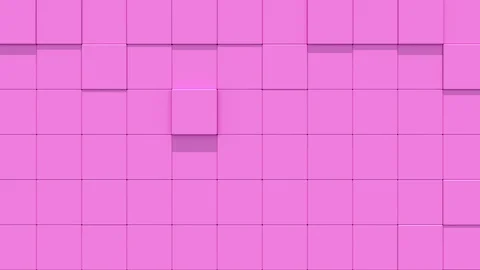 Pink Wall of cubes falls apart Video stock 112001736
