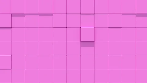 Pink Wall of cubes falls apart 動画素材 112003771